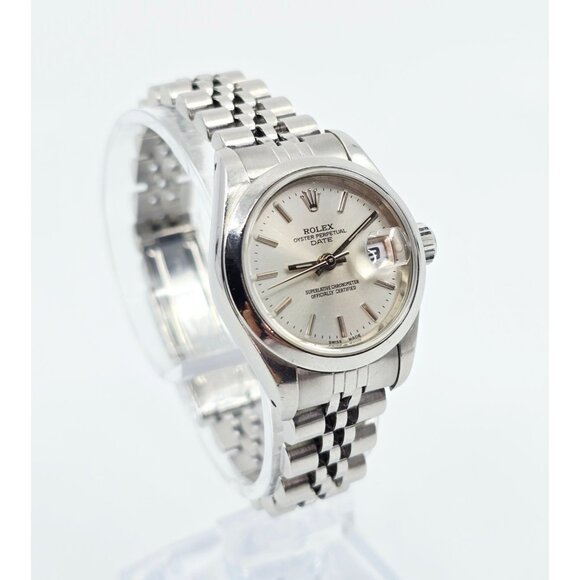 1987 Rolex Date 69160 Lady Stainless Steel Silver Dial with Jubilee Band Watch - Picture 3 of 14